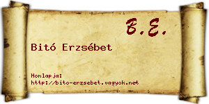 Bitó Erzsébet névjegykártya