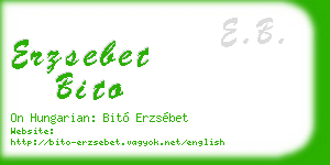 erzsebet bito business card
