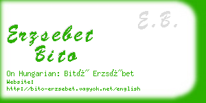 erzsebet bito business card